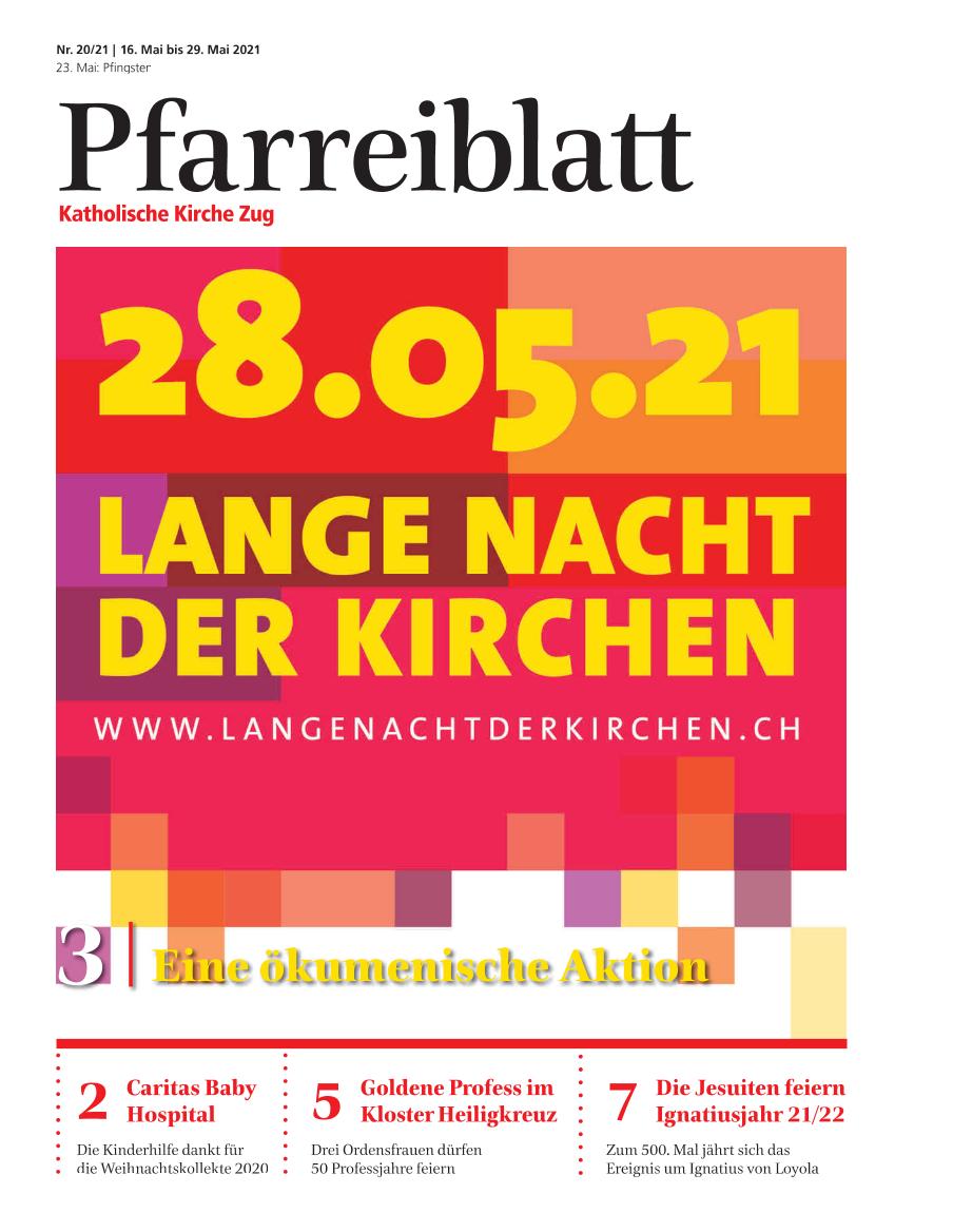 Cover Pfarreiblatt Zug, Nr. 20/21 2021