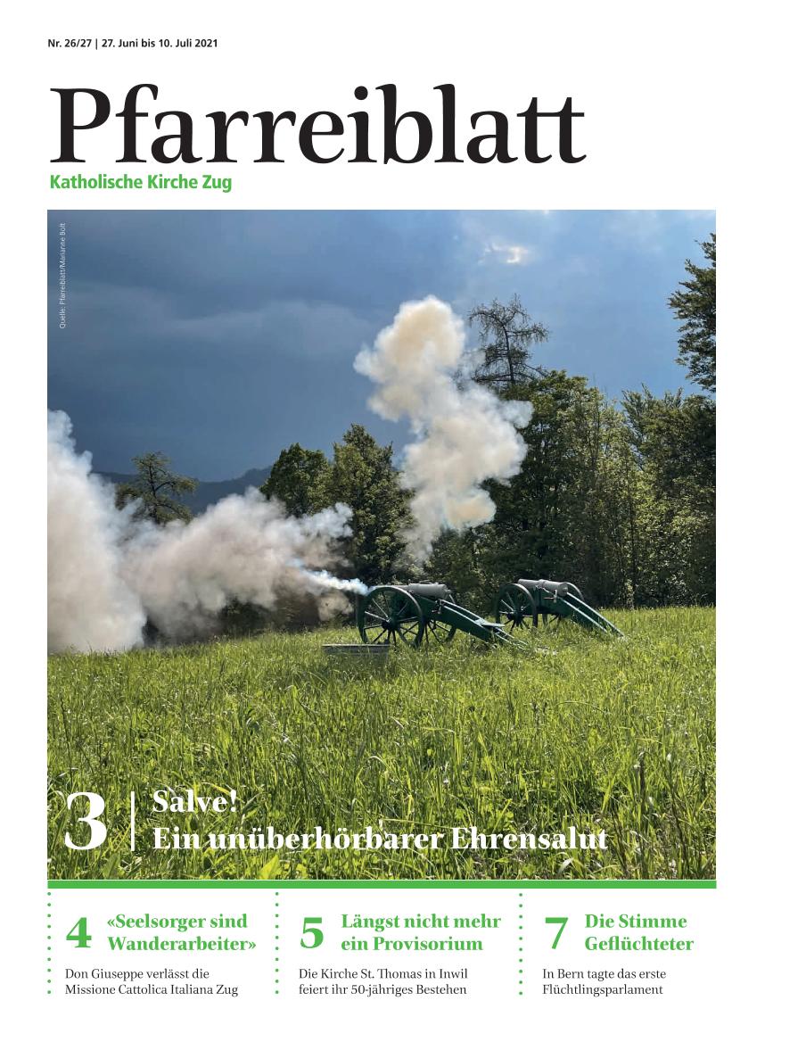 Cover Pfarreiblatt Zug, Nr. 26/27 2021