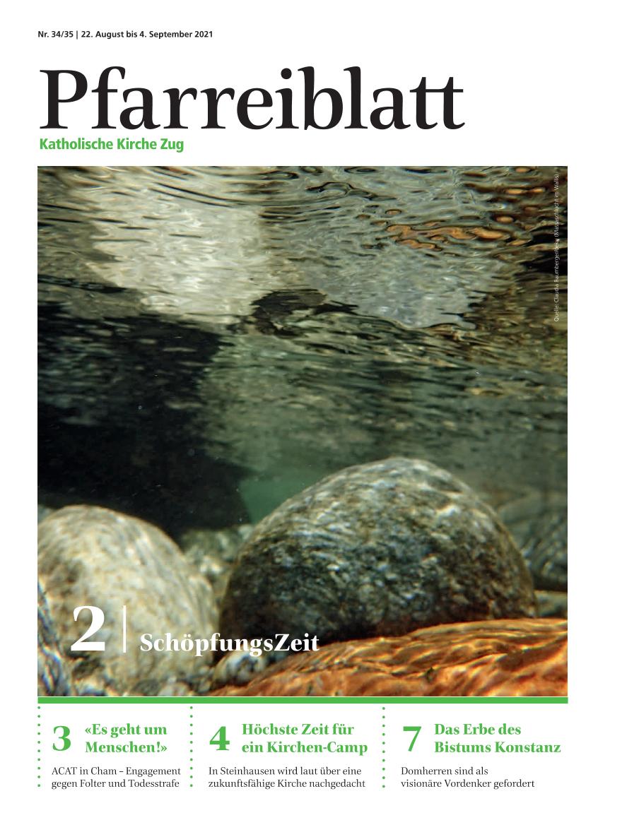Cover Pfarreiblatt Zug, Nr. 34/35 2021
