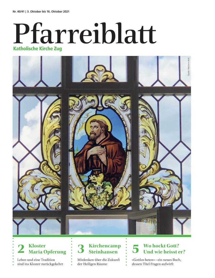 Cover Pfarreiblatt Zug, Nr. 40/41 2021