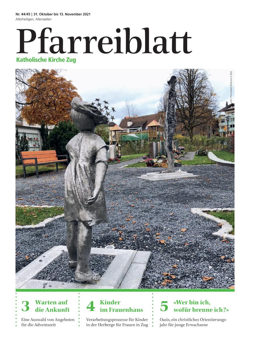 Cover Pfarreiblatt Zug, Nr. 44/45 2021