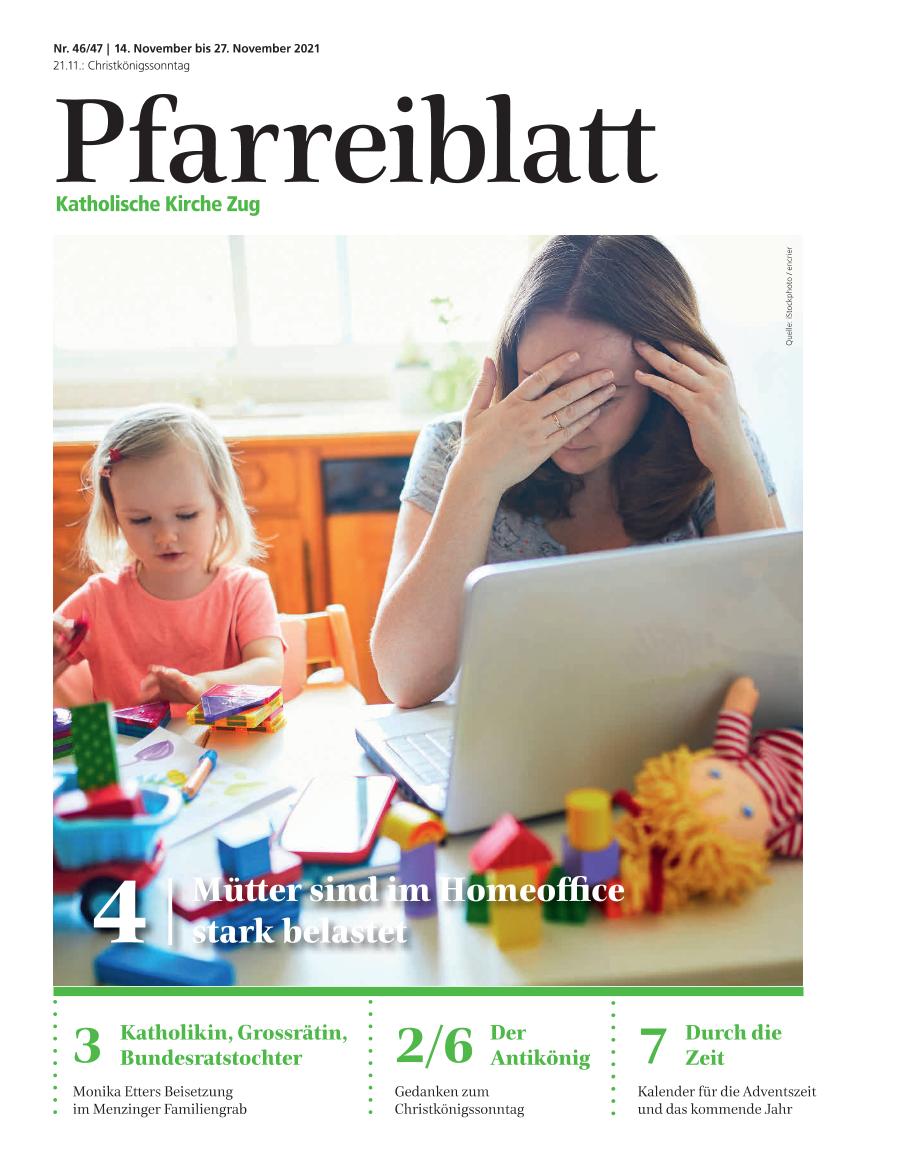 Cover Pfarreiblatt Zug, Nr. 46/47 2021