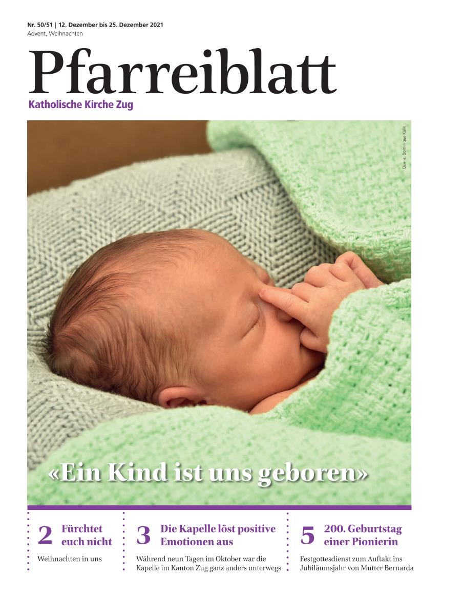 Cover Pfarreiblatt Zug, Nr. 50/51 2021