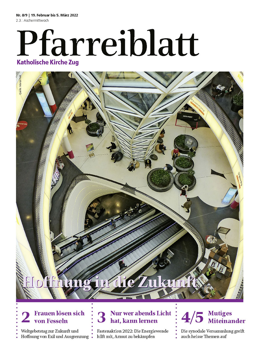 Cover Pfarreiblatt Zug, Nr. 08/09 2022