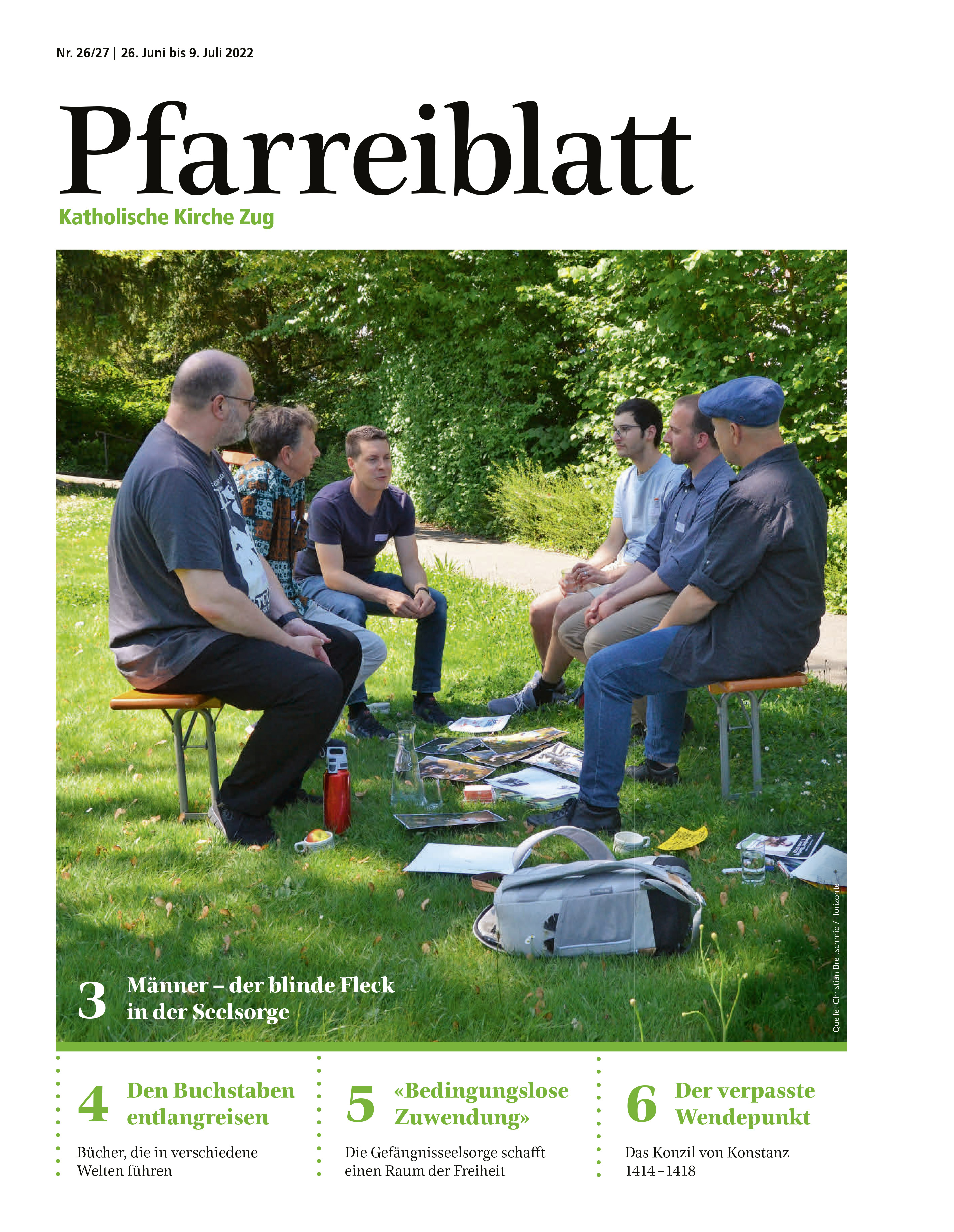 Cover Pfarreiblatt Zug, Nr. 26/27 2022