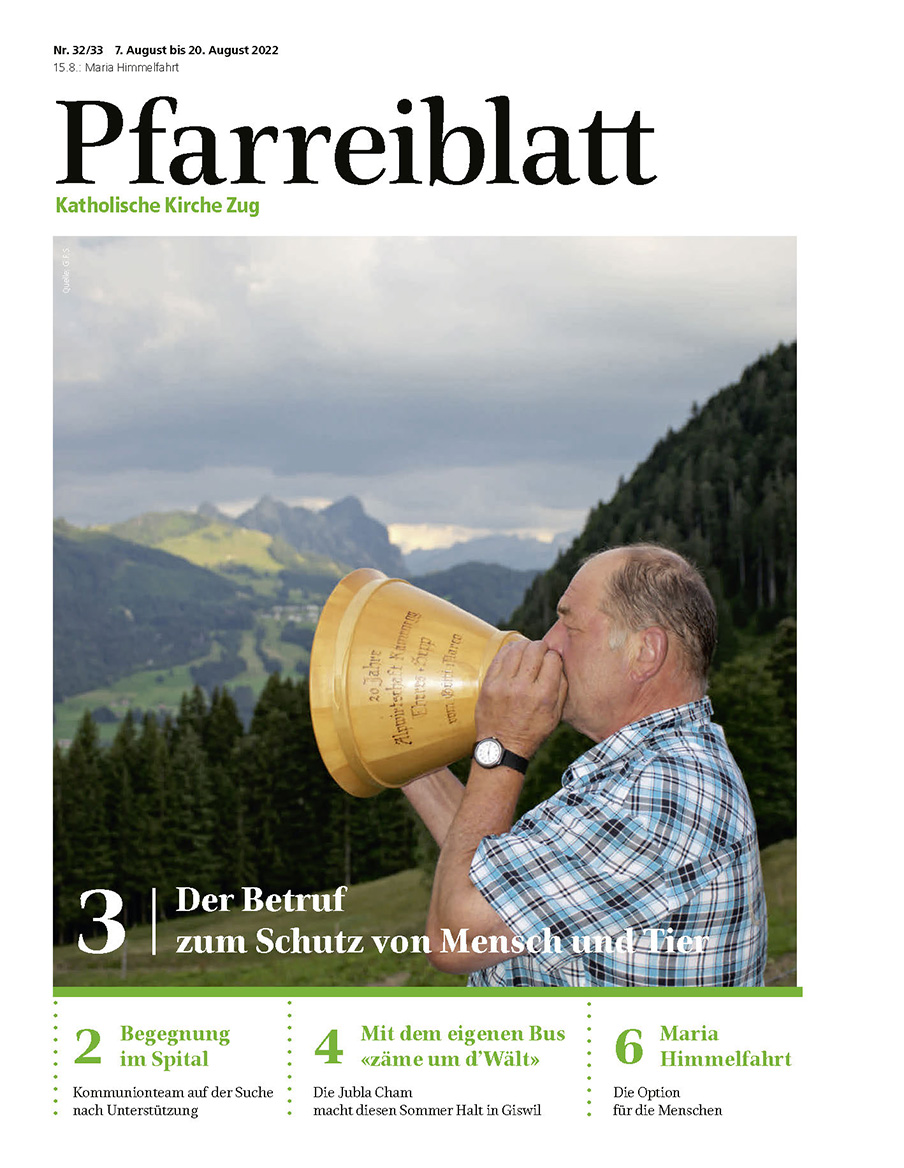 Cover Pfarreiblatt Zug, Nr. 32/33 2022