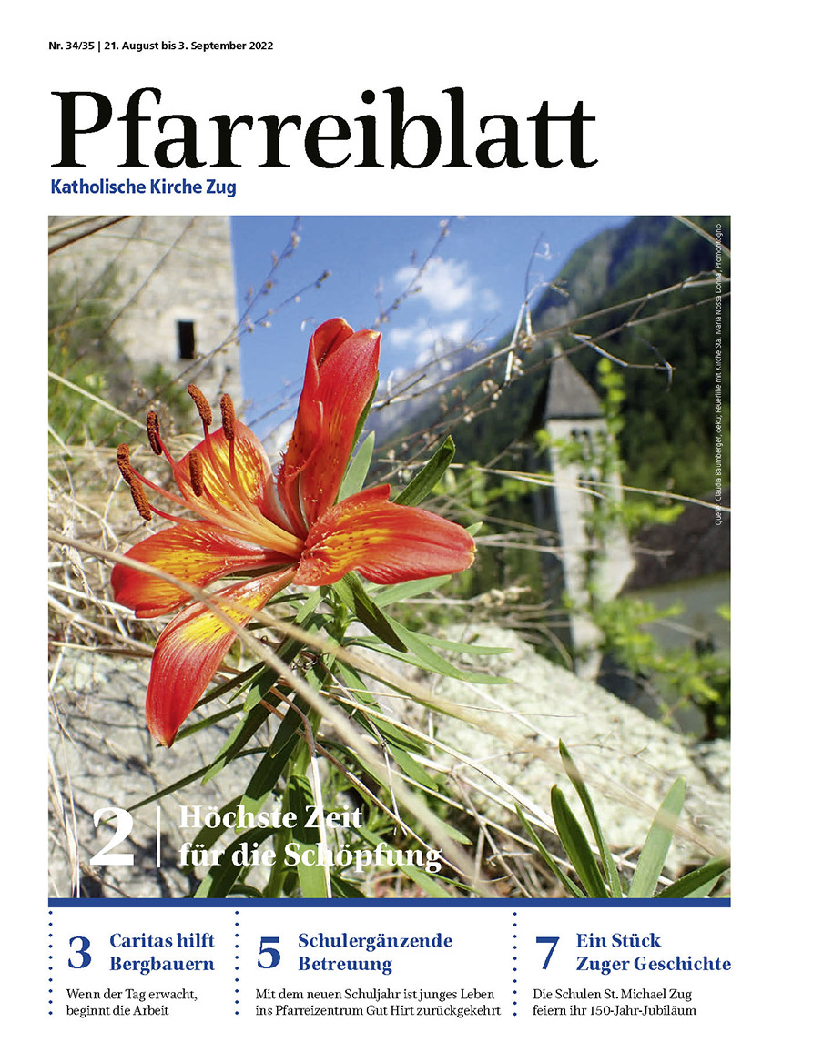 Cover Pfarreiblatt Zug, Nr. 34/35 2022