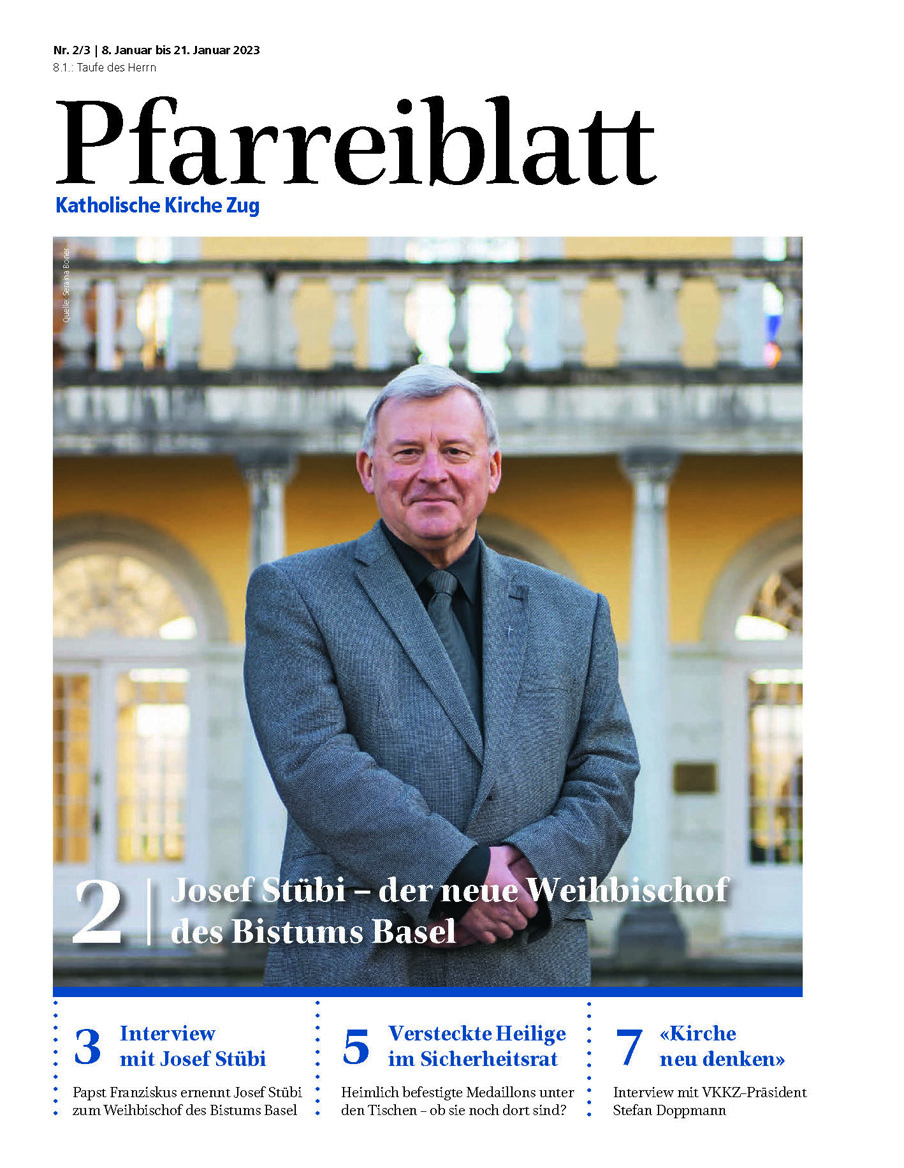 Cover Pfarreiblatt Zug, Nr. 02/03 2023