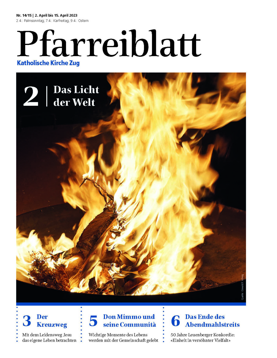 Cover Pfarreiblatt Zug, Nr. 14/15 2023