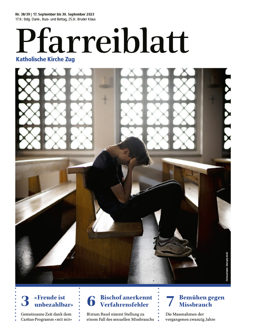 Cover Pfarreiblatt Zug, Nr. 38/39 2023