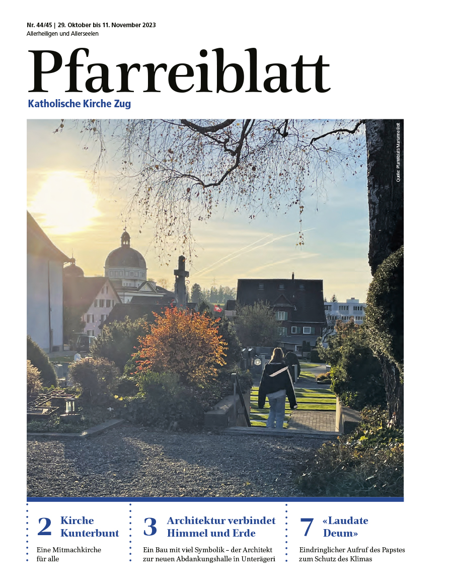 Cover Pfarreiblatt Zug, Nr. 44/45 2023