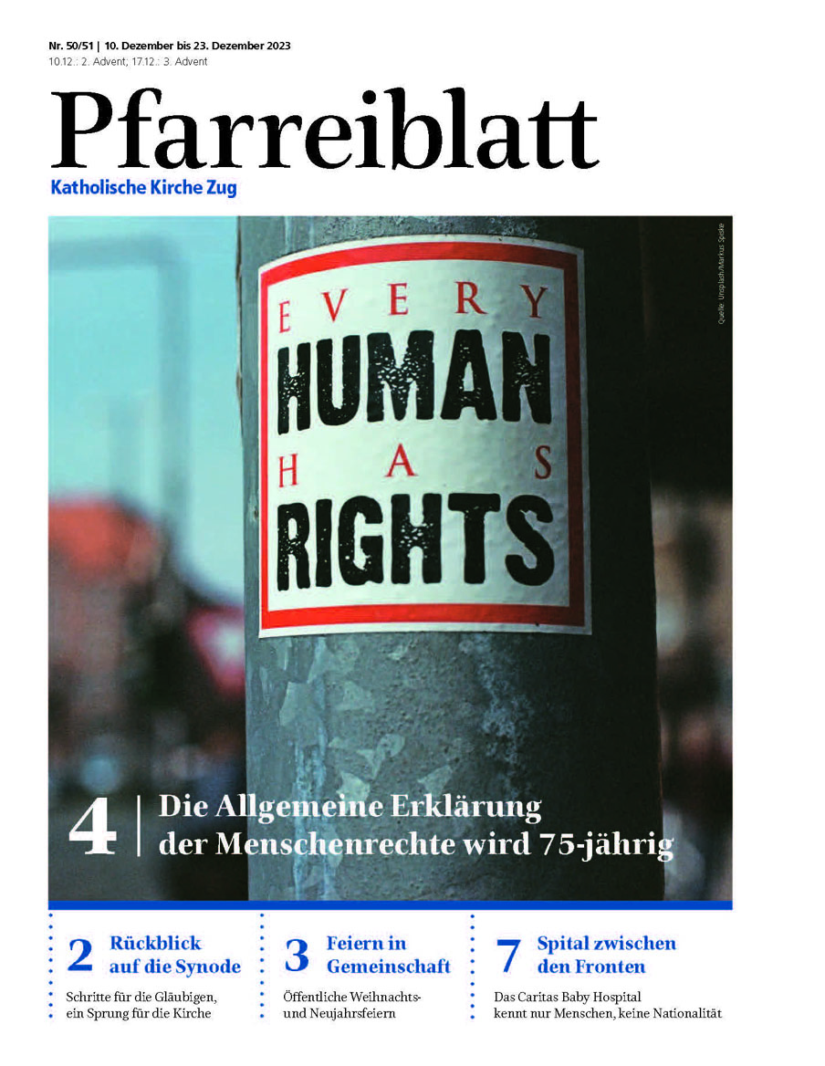 Cover Pfarreiblatt Zug, Nr. 50/51 2023